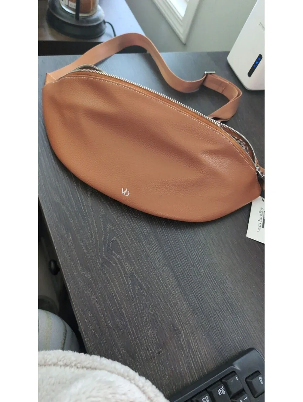 Vera Bradley Outlet Faux Leather Crescent Sling Crossbody Bag